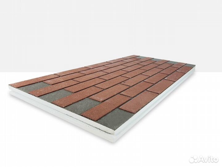 Утепленная фасадная панель под кирпич (шоколад)