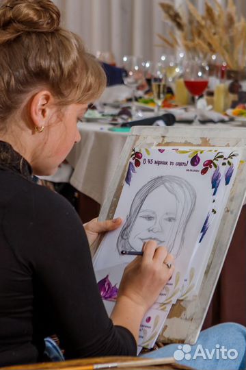 Шаржи, художник, портреты, пейзаж