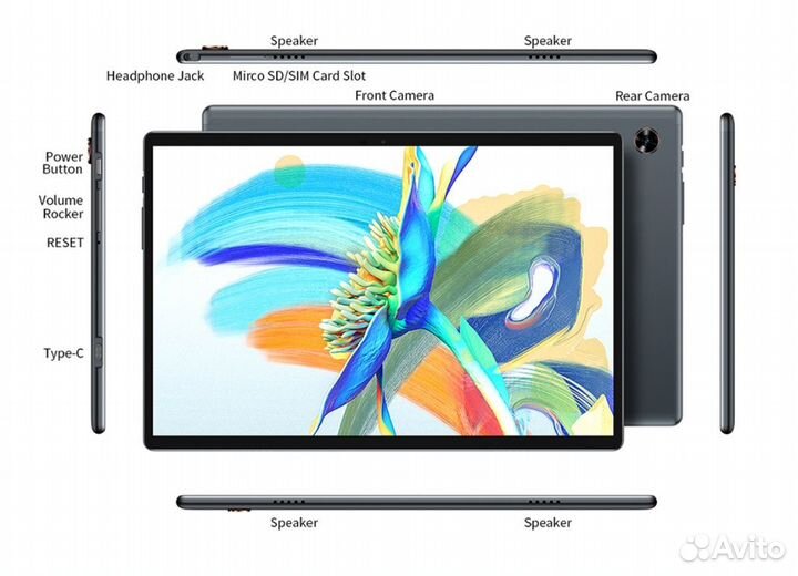 Teclast M40 Pro 6.128 10,1 4g +чехол