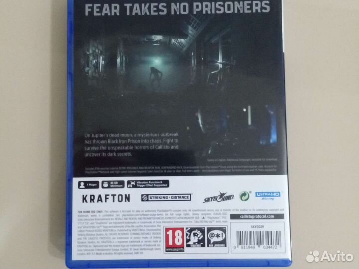 Callisto protocol ps5 диск
