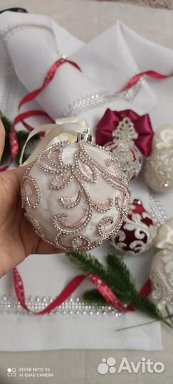 Шары на ёлку ручной работы