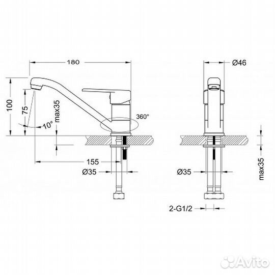 Смеситель для раковины Lemark lm0307c Хром