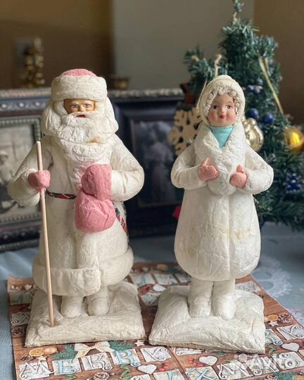 Снегурочка со снежком и Дед Мороз Ярославль 60-х