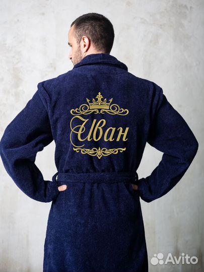 Мужской халат с вышивкой на заказ