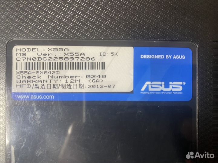 Ноутбук Asus x55a-sx042d