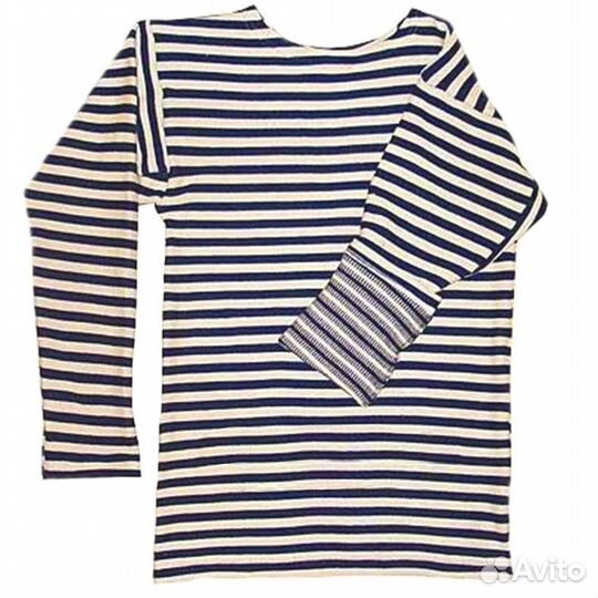 24922 Тельняшка двойной вязки, хлопок, синяя