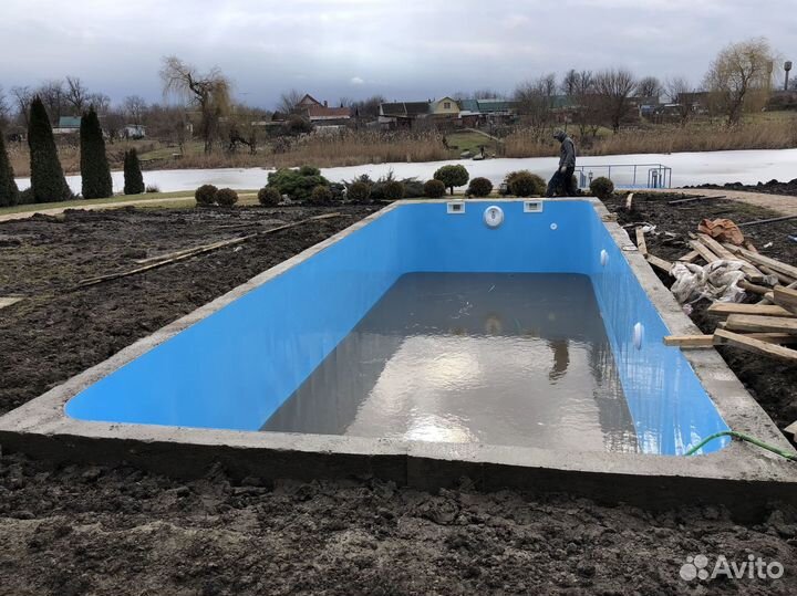 Бассейн от производителя со ступенями 3х5