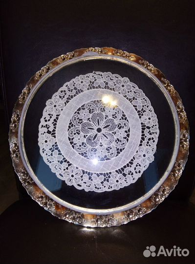 Старый Поднос Серебрение