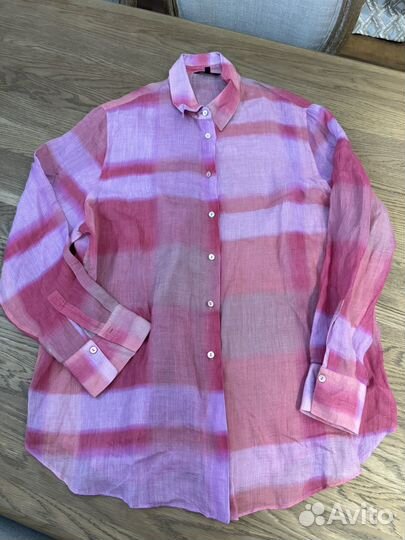 Льняная рубашка massimo dutti