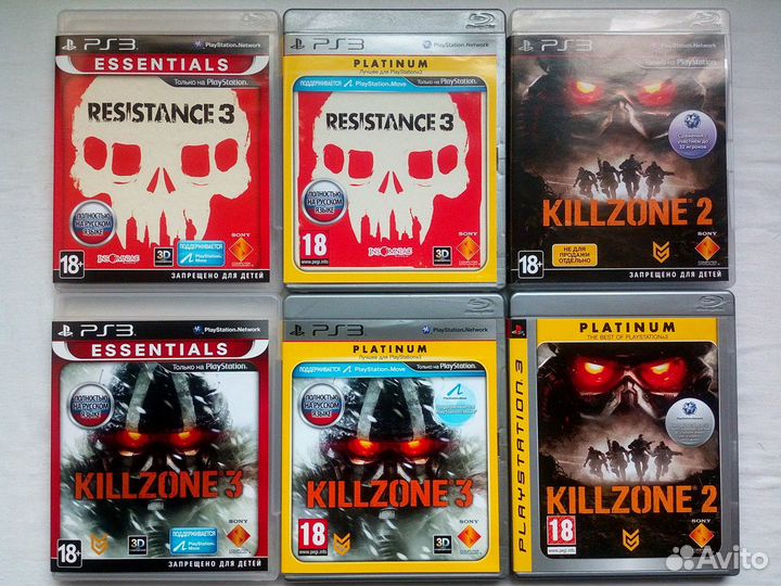 Uncharted Дурная Репутация Killzone Resistance PS3