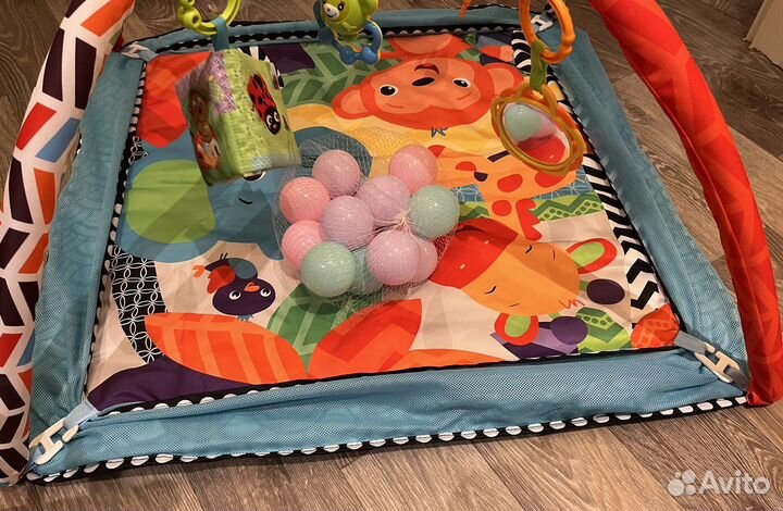 Развивающий коврик манеж с сеткой