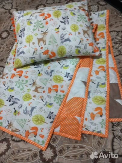 Детский комплект, одеяло+ подушка