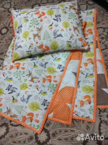 Детский комплект, одеяло+ подушка