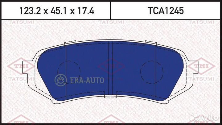 Tatsumi TCA1245 Колодки тормозные дисковые задние