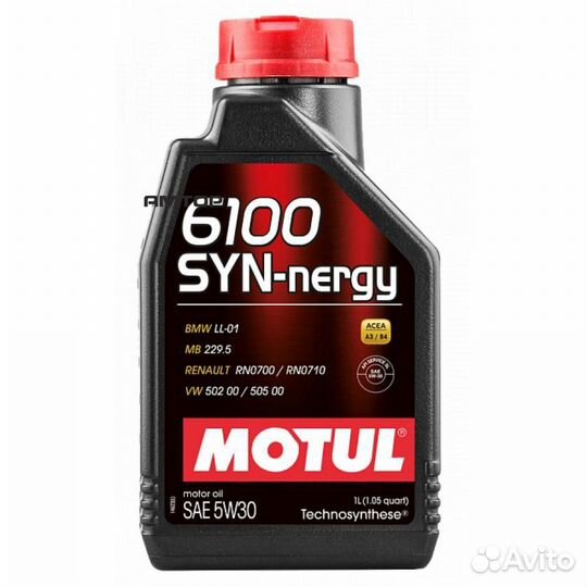 Motul 107970 motul 5W30 6100 Synergie Plus п/с 1л