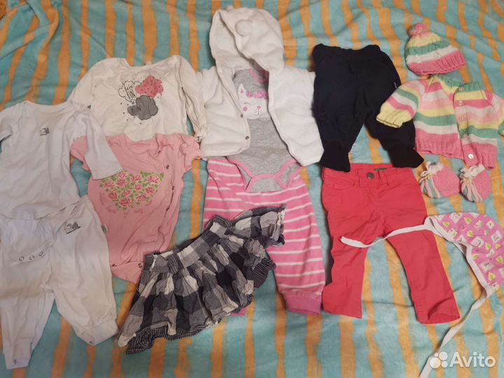 Большой пакет вещей одежда на девочку 62-74