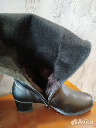Сапоги женские зимние, натуральная кожа