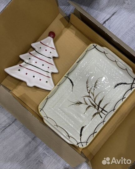 Блюдо большое, тарелки