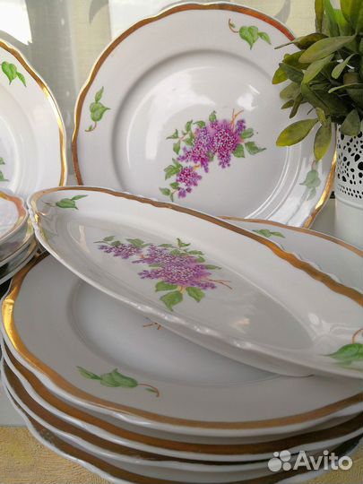 Столовый сервиз Сирень Дулево СССР