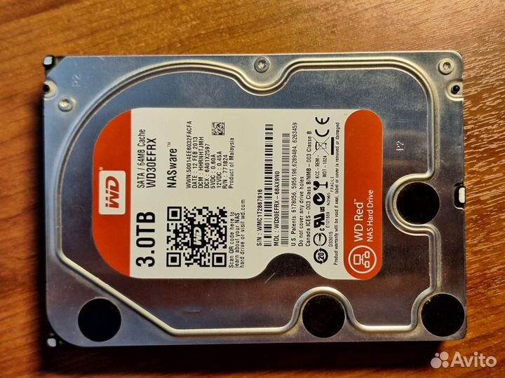 Жесткий диск 3 тб Western digital RED WD30efrx