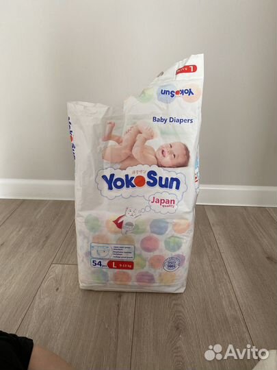 Подгузники YokoSun L (9-13 кг), 36 шт