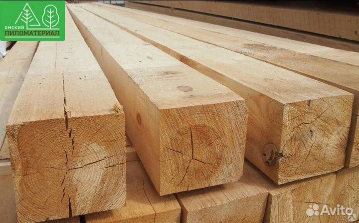 Брус естественной влажности 2 сорт 150х150х6,0