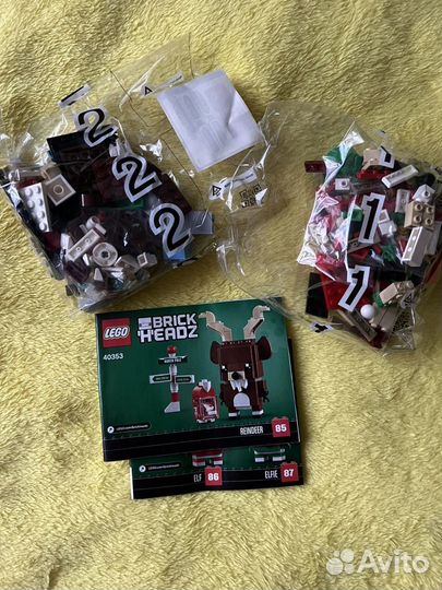 Lego brick headz новый год