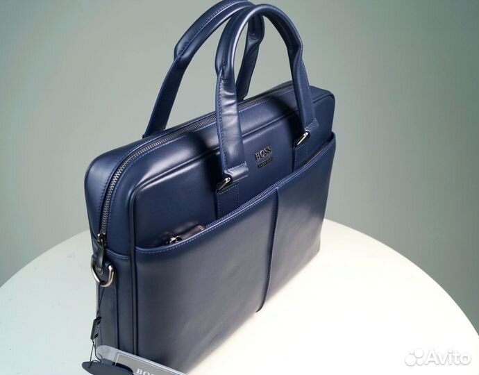 Сумка портфель мужская натуральная кожа Hugo Boss