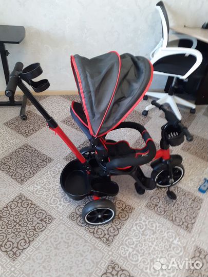 Детский прогулочный велосипед с ручкой