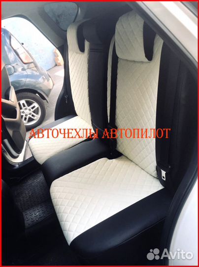 Чехлы Автопилот Mazda CX-5 2 из экокожи чёрно-белы