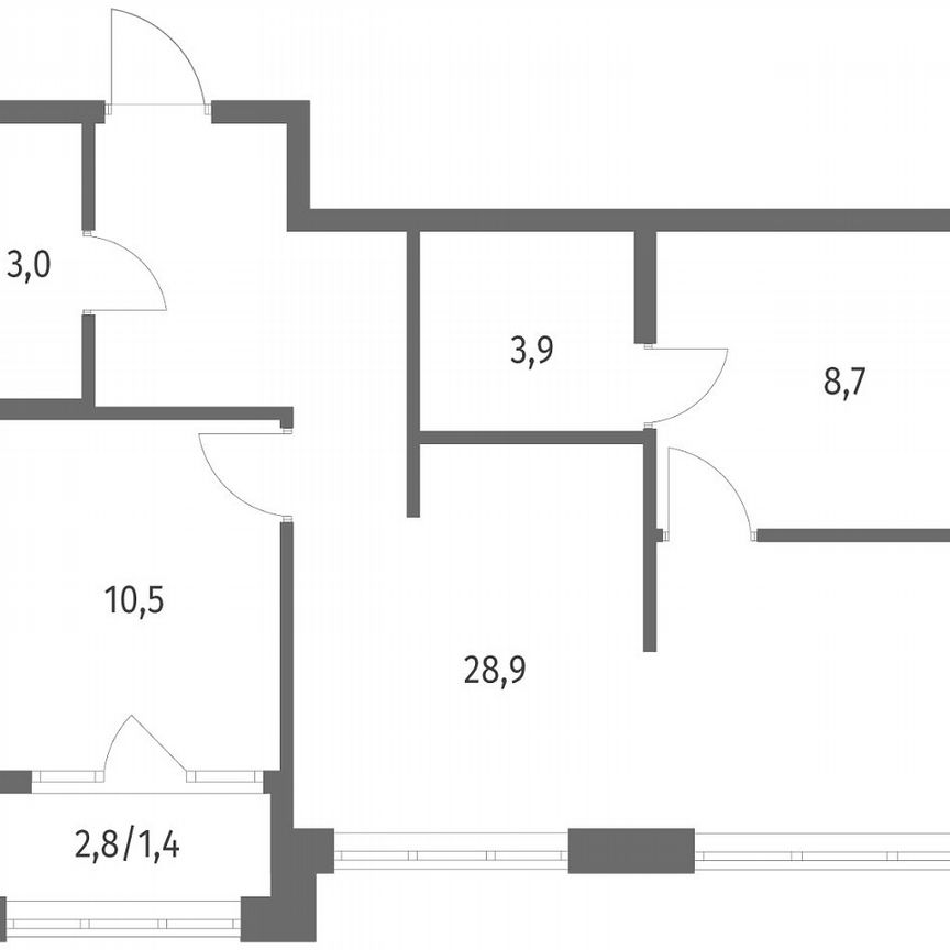 2-к. квартира, 56,4 м², 2/9 эт.