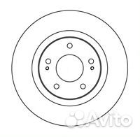 203043 Диск тормозной передний вентилируемый mitsu