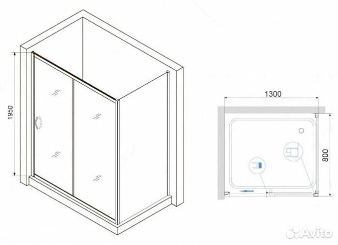 Душевой уголок RGW Passage PA-76-1 130x80