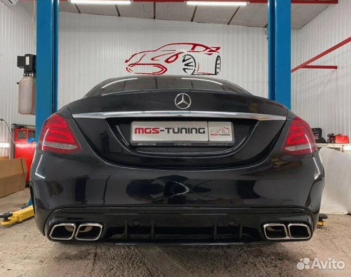 Диффузор + решетка Mercedes C-class w205 C63