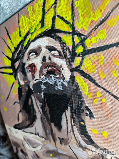 Картина акрилом на холсте Иисус