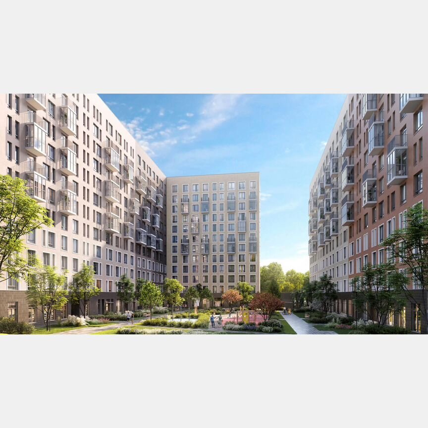 2-к. квартира, 61,9 м², 10/12 эт.
