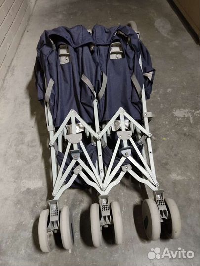 Прогулочная коляска для двойни бу