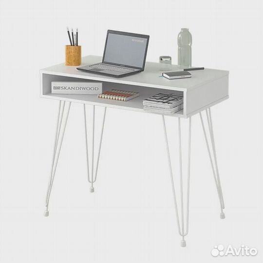 Стол письменный для школьника 90x45x75 см, белый