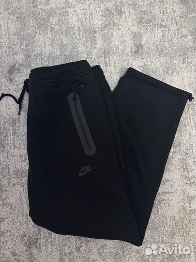 Штаны Nike tech fleece черные оригинал