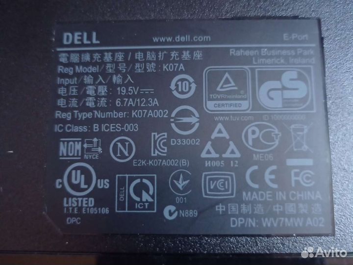 Док-станция dell K07A