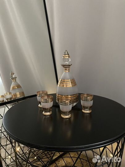 Штоф и рюмки стекло Чехословакия