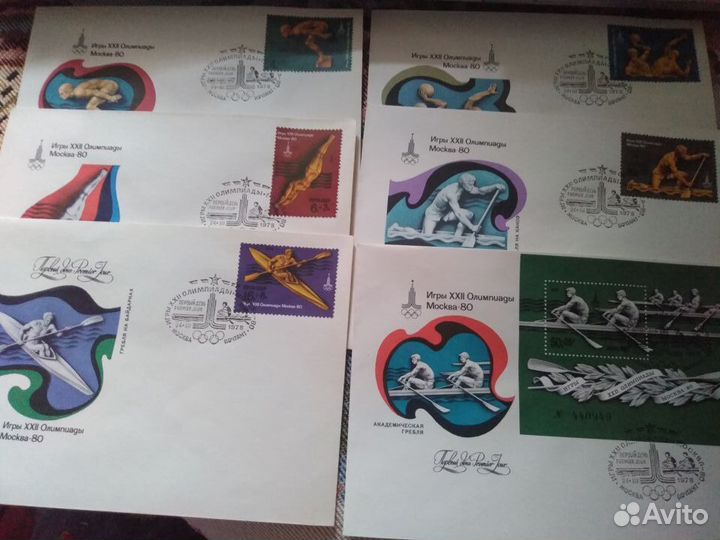 Олимпиада 80 конверты, марки,почтовые карточки