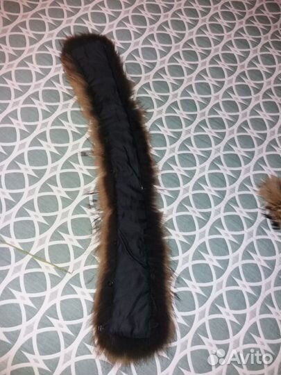 Меховой воротник енот и шапка женская из енота