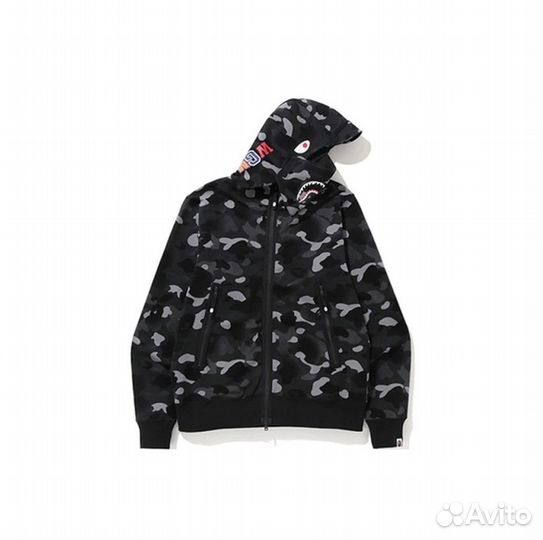 Оригинальный Zip Hoodie Bape Camo mask