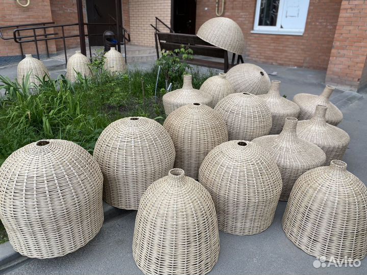 Абажуры плетённые