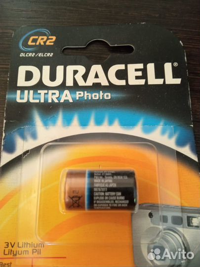 Элемент питания CR2 Ultra Lithium Duracell