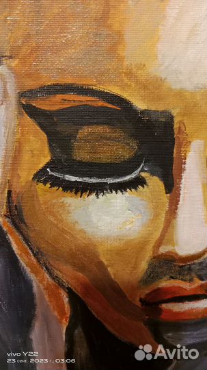 Картина маслом Золото на черном