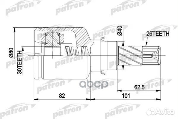 PCV3032 шрус внутр лев передн к-кт (A:26, B:30
