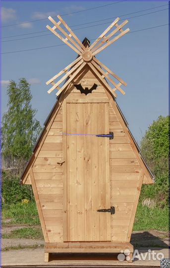 Уличный туалет деревянный ART124