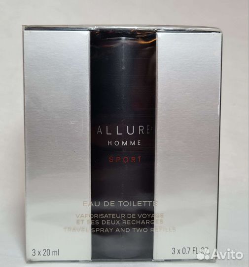 Туалетная вода chanel allure homme sport 3х20 ml